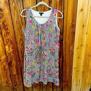 Nina Leonard Striped/Floral dress